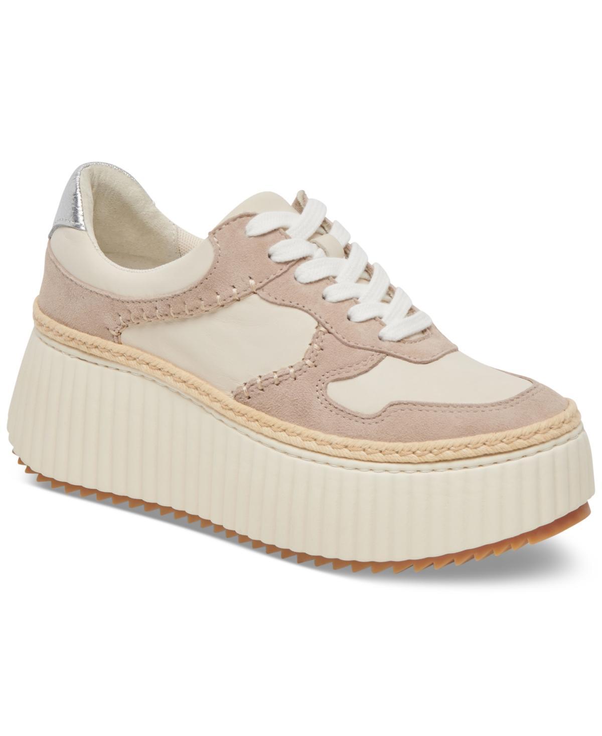 Dolce Vita Womens Dandi Woven Lace-Up Platform Sneakers Product Image