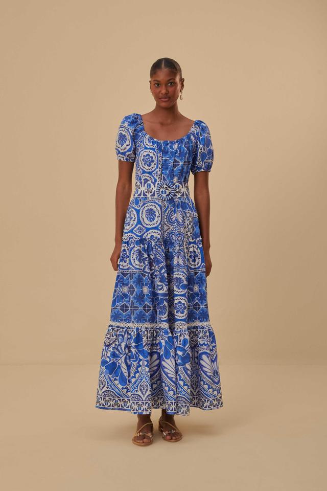 Blue Tile Dream Maxi Dress, TILE DREAM MULTICOLOR / M Product Image