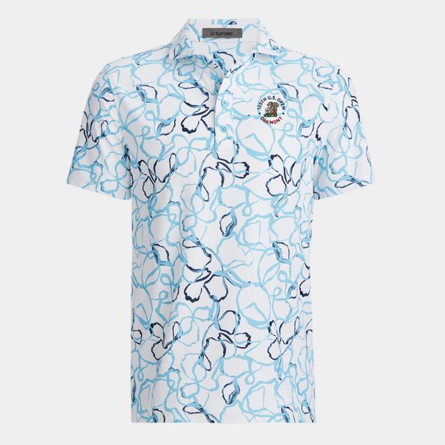 LTD RELEASE 2025 U.S. OPEN WATERCOLOUR FLORAL TECH PIQUÉ POLO Product Image