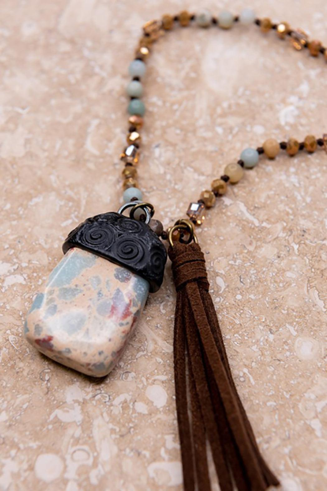 Beaded Natural Stones Necklace Product Image