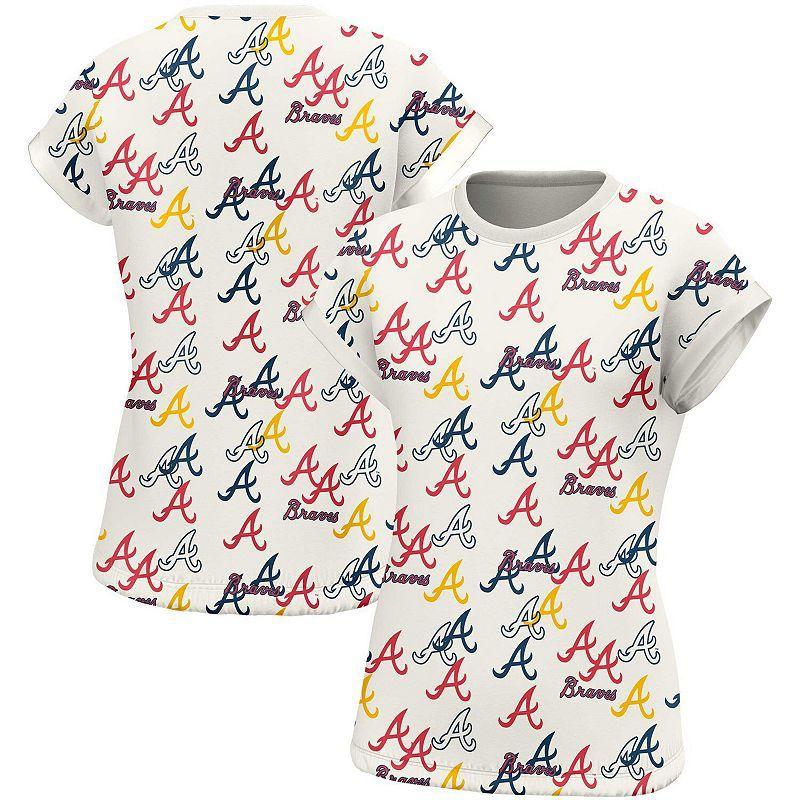 Womens Lusso Atlanta Braves Madge Dolman Tri-Blend T-Shirt Product Image