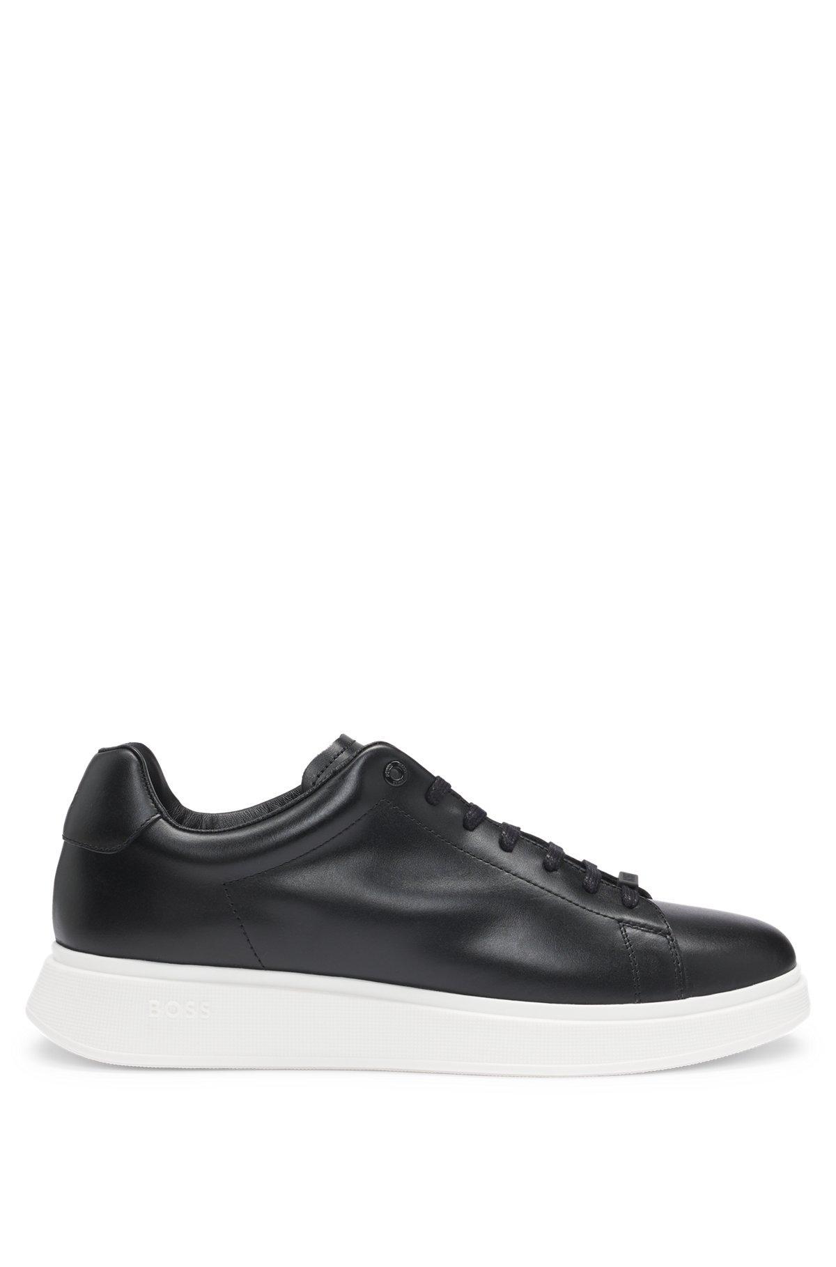 Leather trainers with rubber outsole Product Image