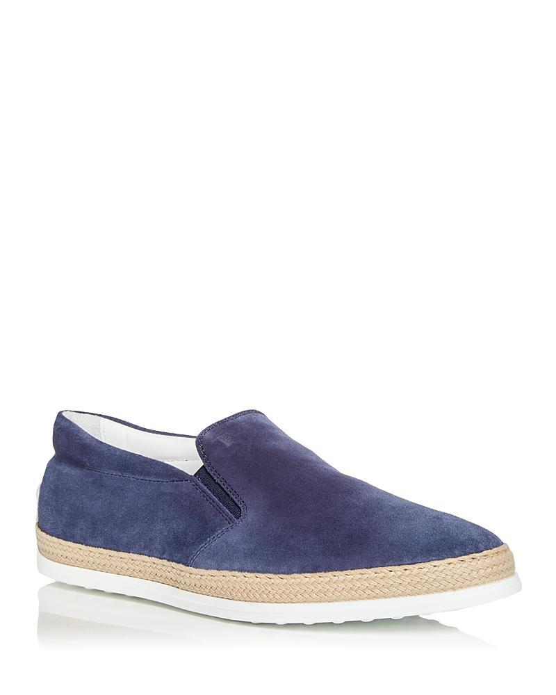 Mens Jute-Trimmed Suede Espadrille Sneakers Product Image