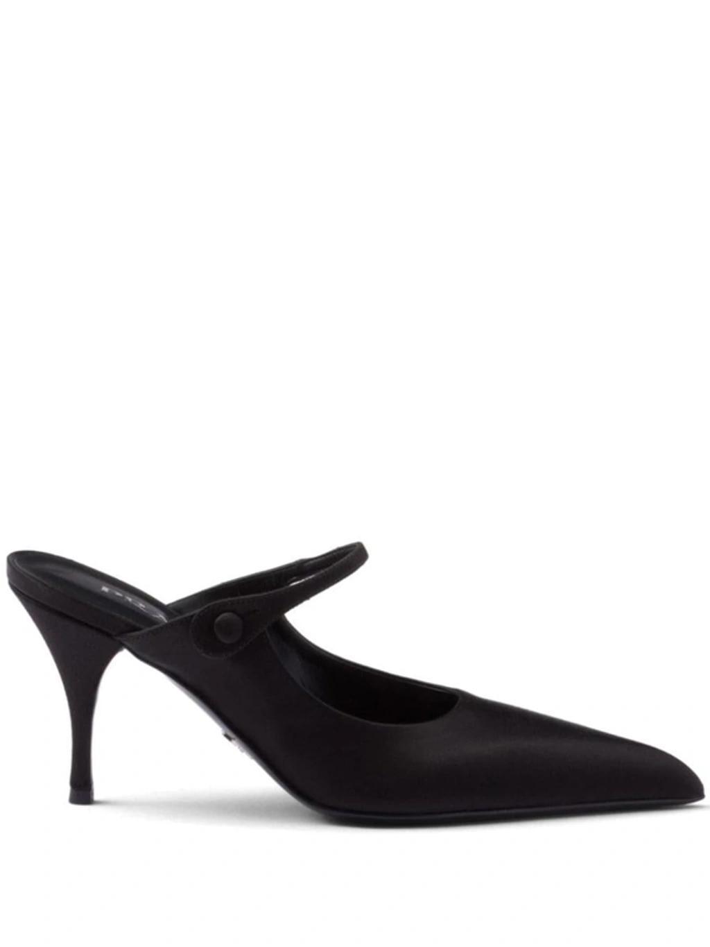 Modellerie Pointed Toe Mule In Black Product Image