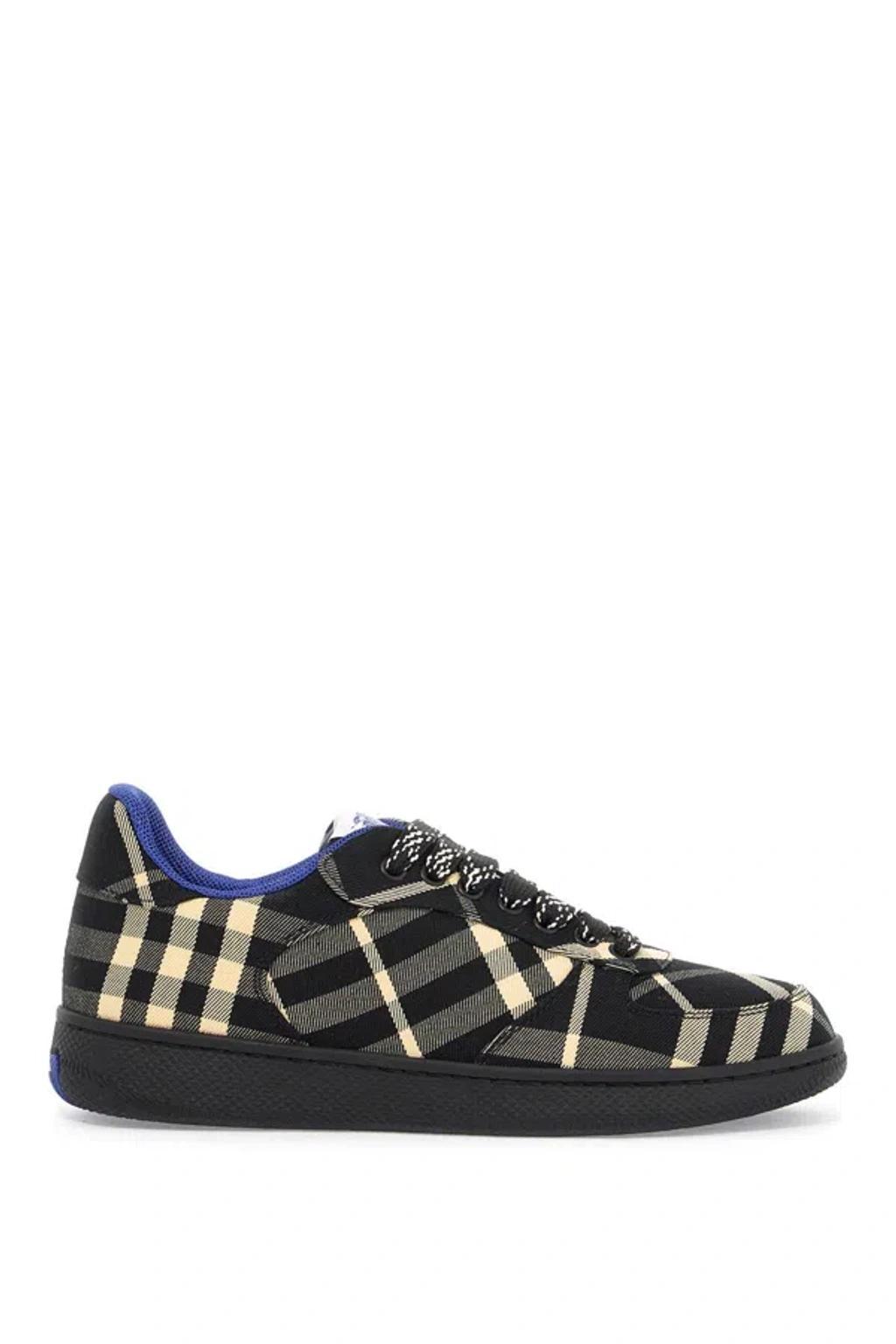 BURBERRY Terrace Checked Sneakers In Black Check Product Image