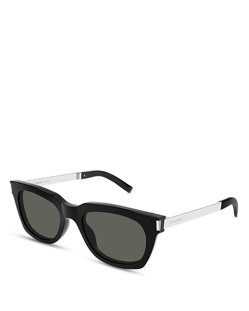 Mens Combi Corner Angle Bold 53MM Rectangular Acetate Sunglasses Product Image