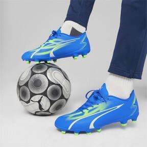 PUMA ULTRA PLAY FG/AG Men's Soccer Cleats Shoes in Ultra Blue/White/Pro Green Product Image