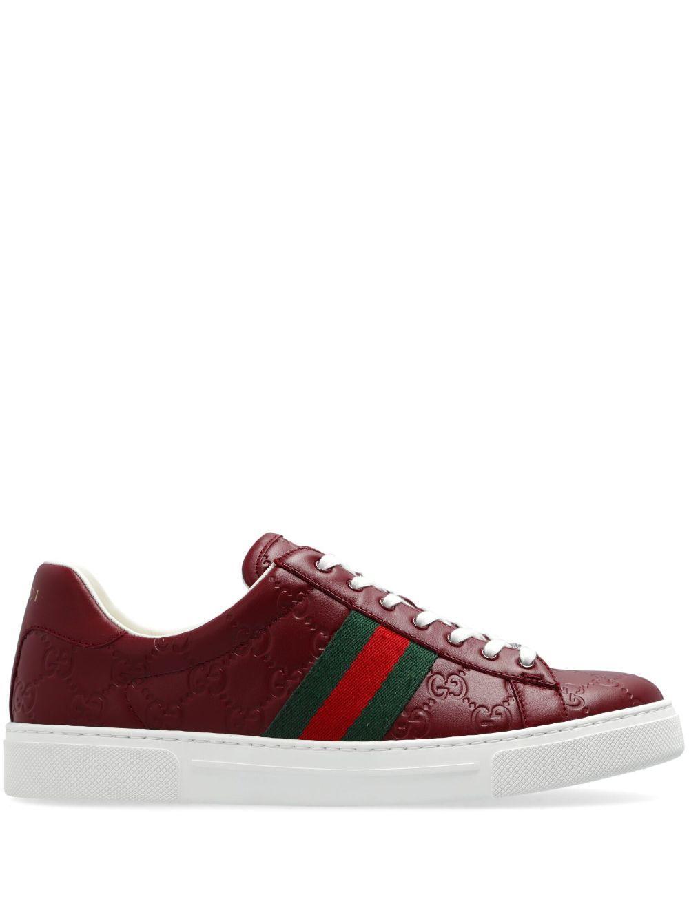 GUCCI "ace" Sneakers In Red Product Image