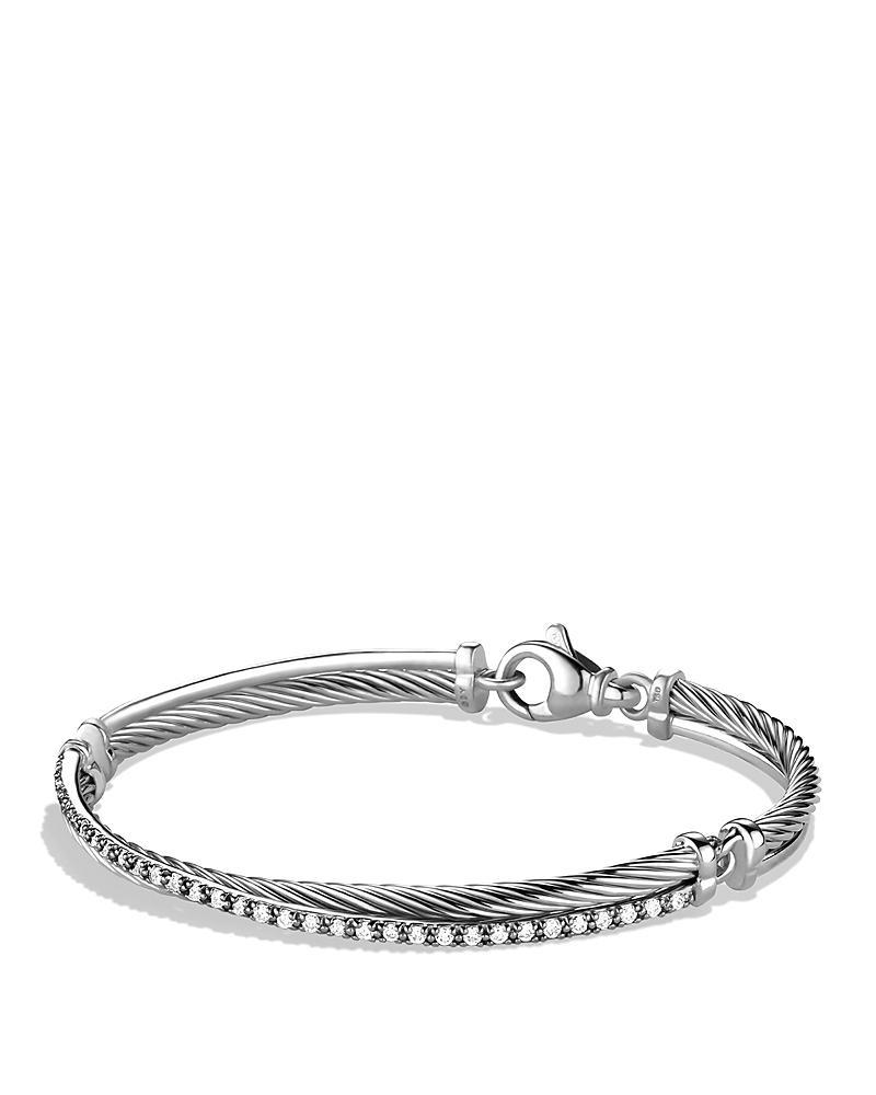 Womens Crossover Bracelet with Diamonds Product Image