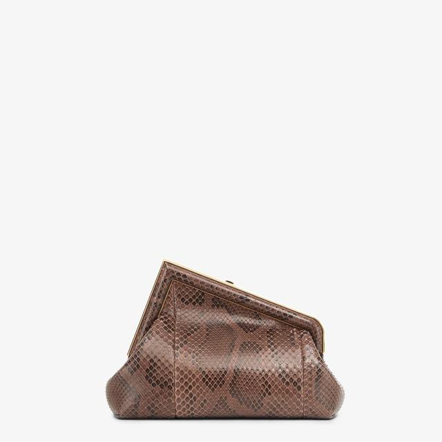 Fendi First SmallDark brown python leather bag Product Image