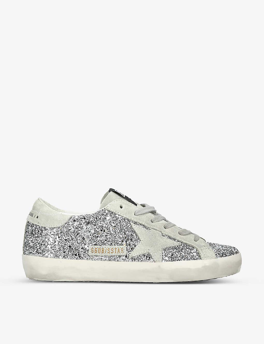 Silver-tone Super-star Glitter Sneakers Product Image