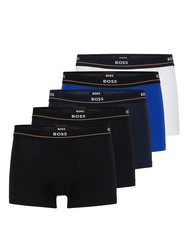 Mens Five-Pack of Stretch-Cotton Trunks Product Image