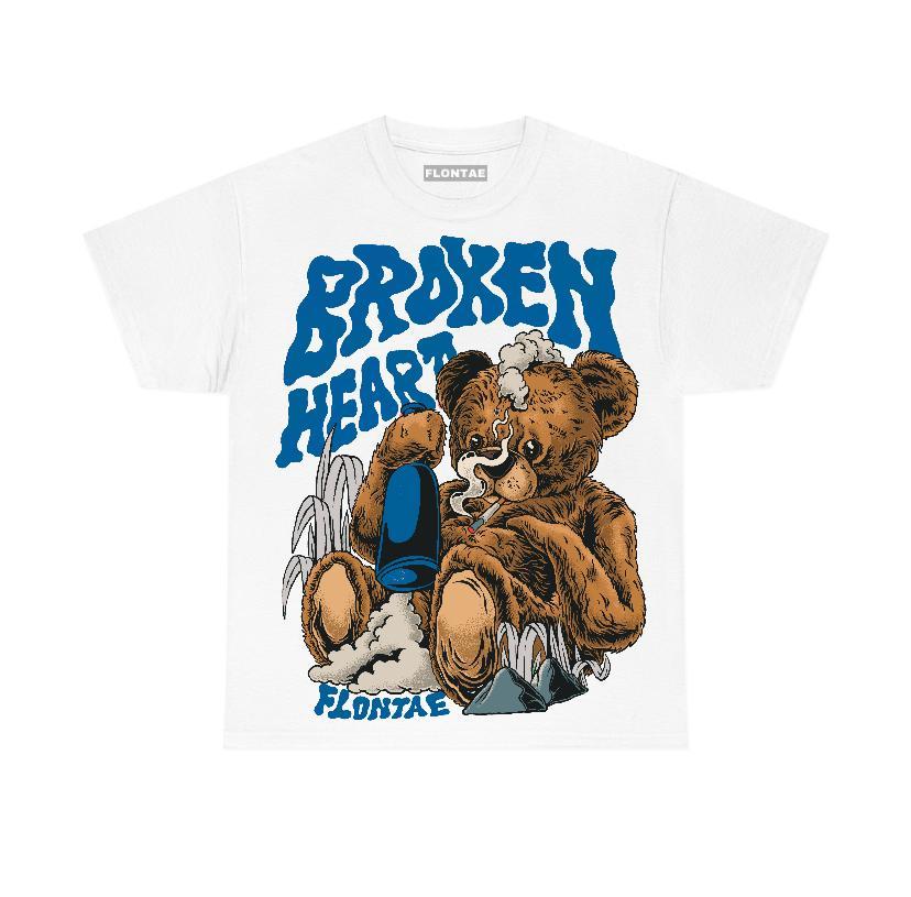 Military Blue 4s Flontae T-Shirt Broken Heart Graphic Product Image