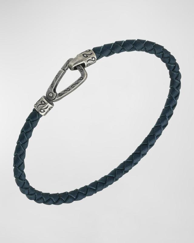 Mens Lash Woven Bracelet, Silver Product Image