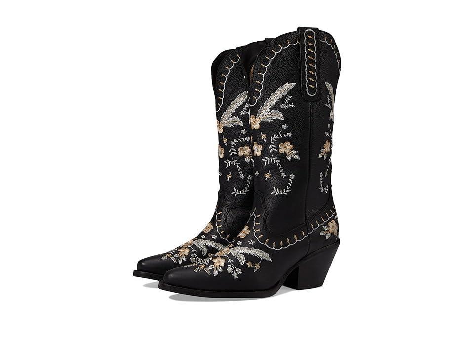 Dingo Full Bloom Floral Embroidered Leather Western Tall Boots Product Image