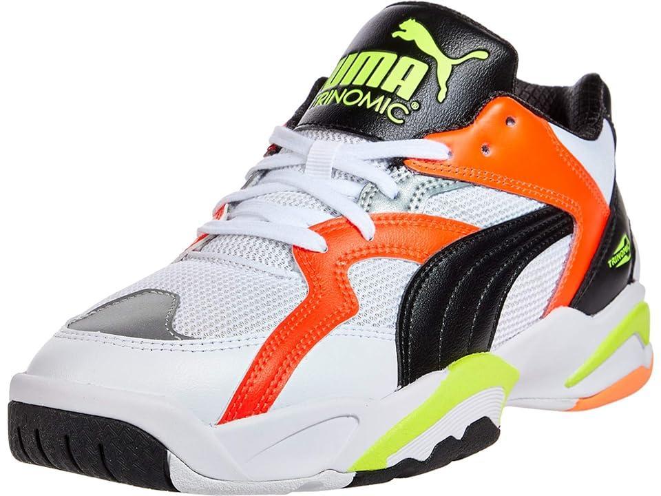 PUMA Performer Retro (Puma White/Lava Blast/Yellow Alert) Men's Shoes Product Image