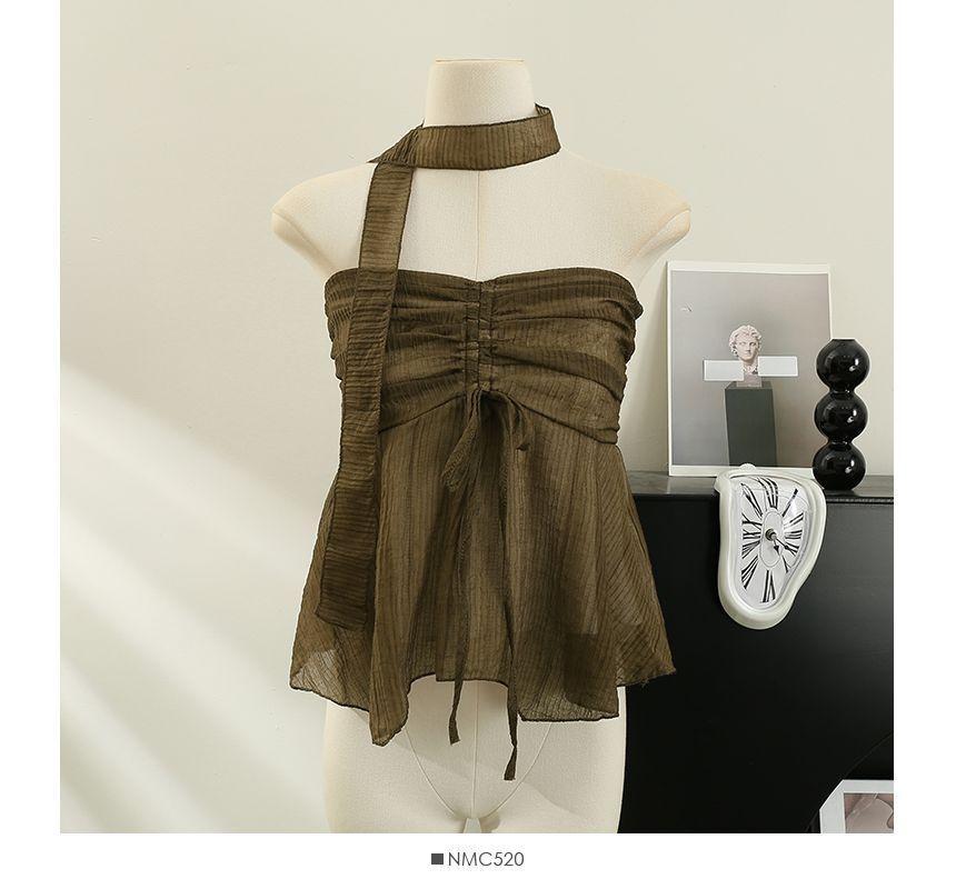 Drawstring Tube Top with Sash Product Image