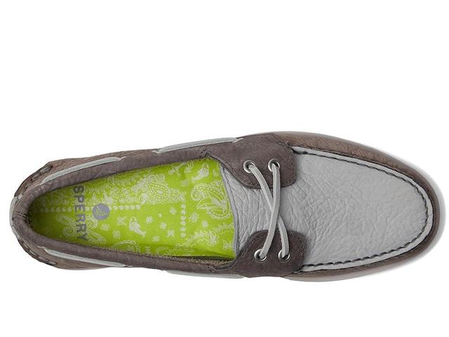 Sperry Authentic Original Double Sole Cross Lace (Grey) Men's Shoes Product Image