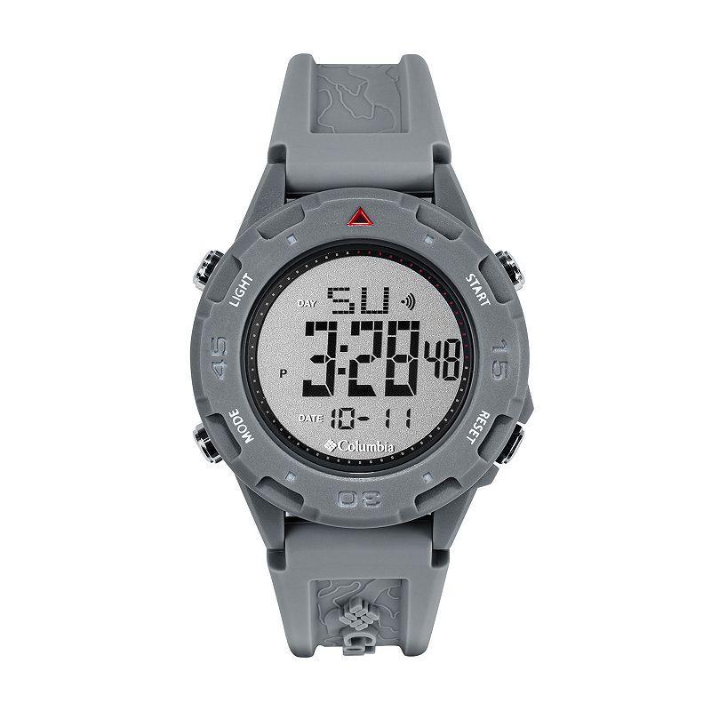 Columbia Mens Digital Grey Silicone Strap Watch Gray Product Image