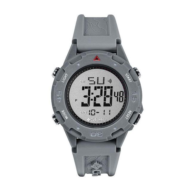 Columbia Mens Digital Grey Silicone Strap Watch Gray Product Image