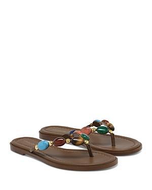 Multicolor Stone Flat Thong Sandals Product Image