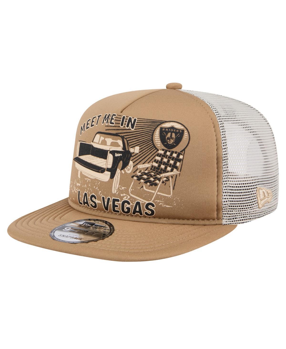 Mens New Era Tan Las Vegas Raiders Meet Me 9FIFTY Snapback Hat Product Image