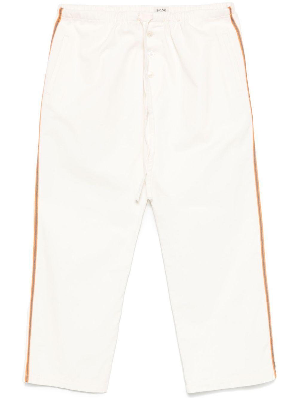 BODE Baseball Trousers In White Product Image