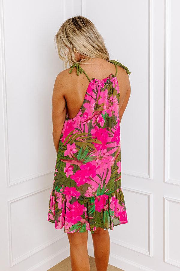 Daiquiris On The Patio Floral Mini Dress Product Image