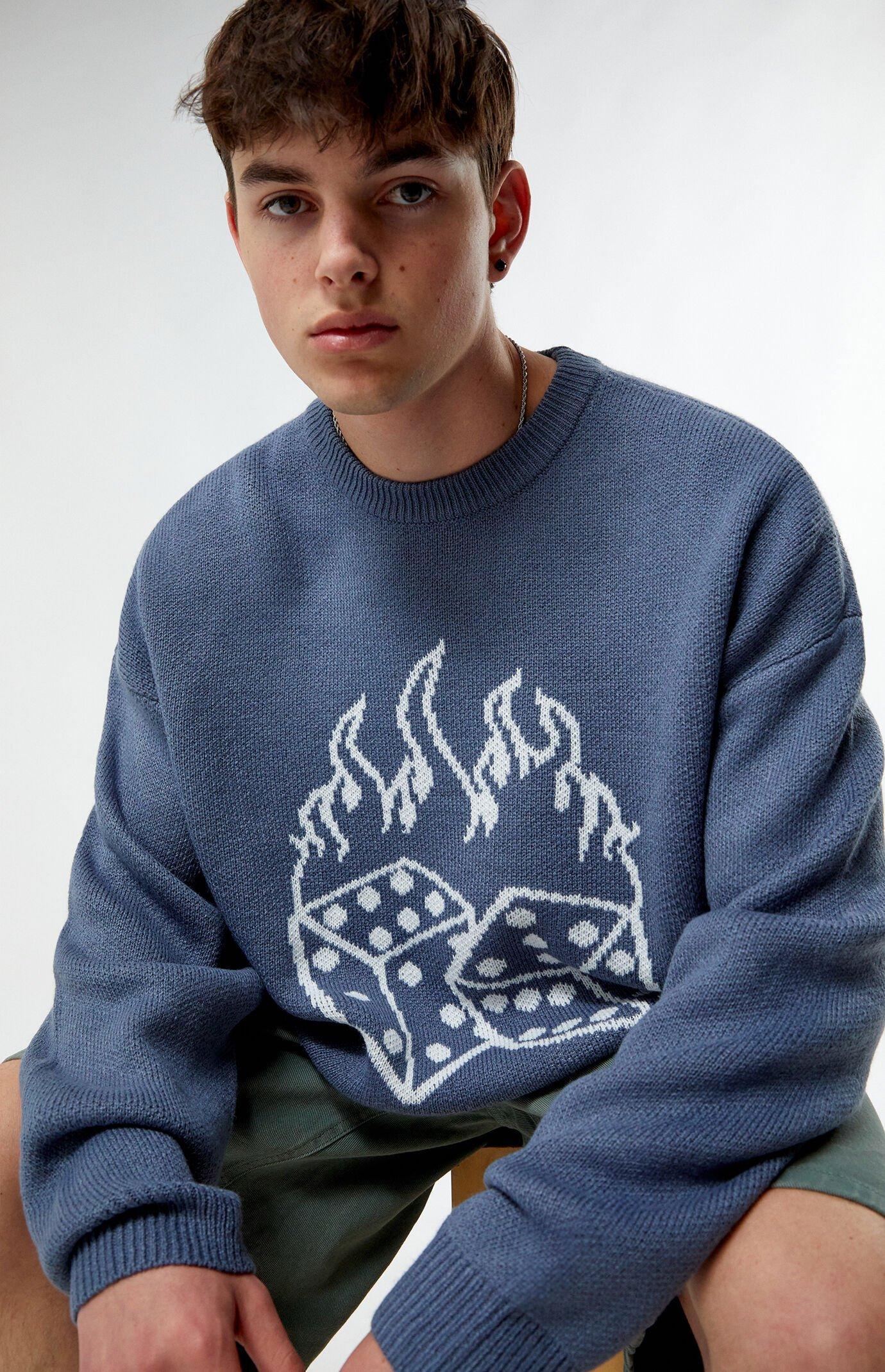 Men's Dice Destroyed Cropped Sweater Product Image