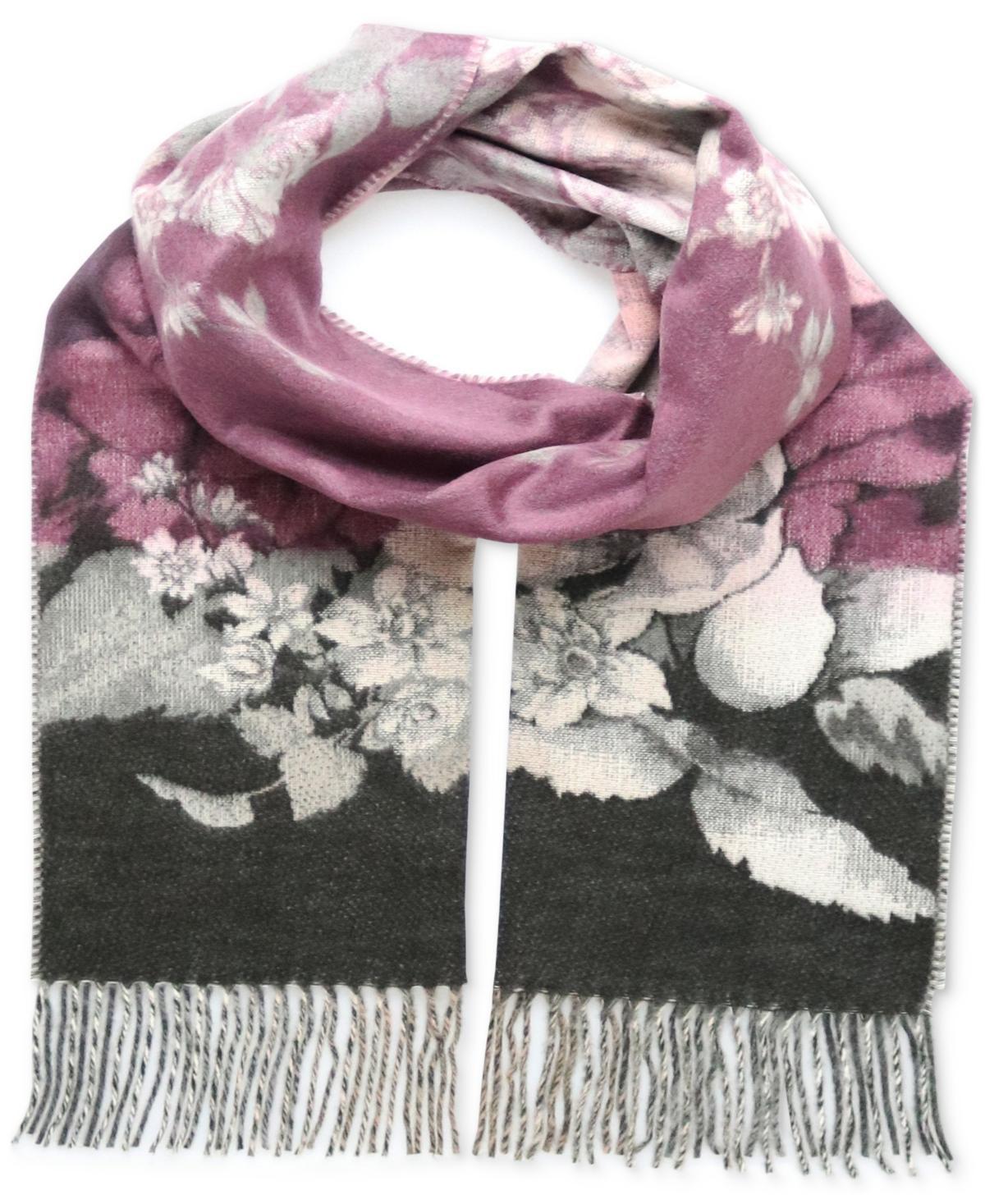 Fraas Womens Floral Fringe-Trim Scarf Product Image