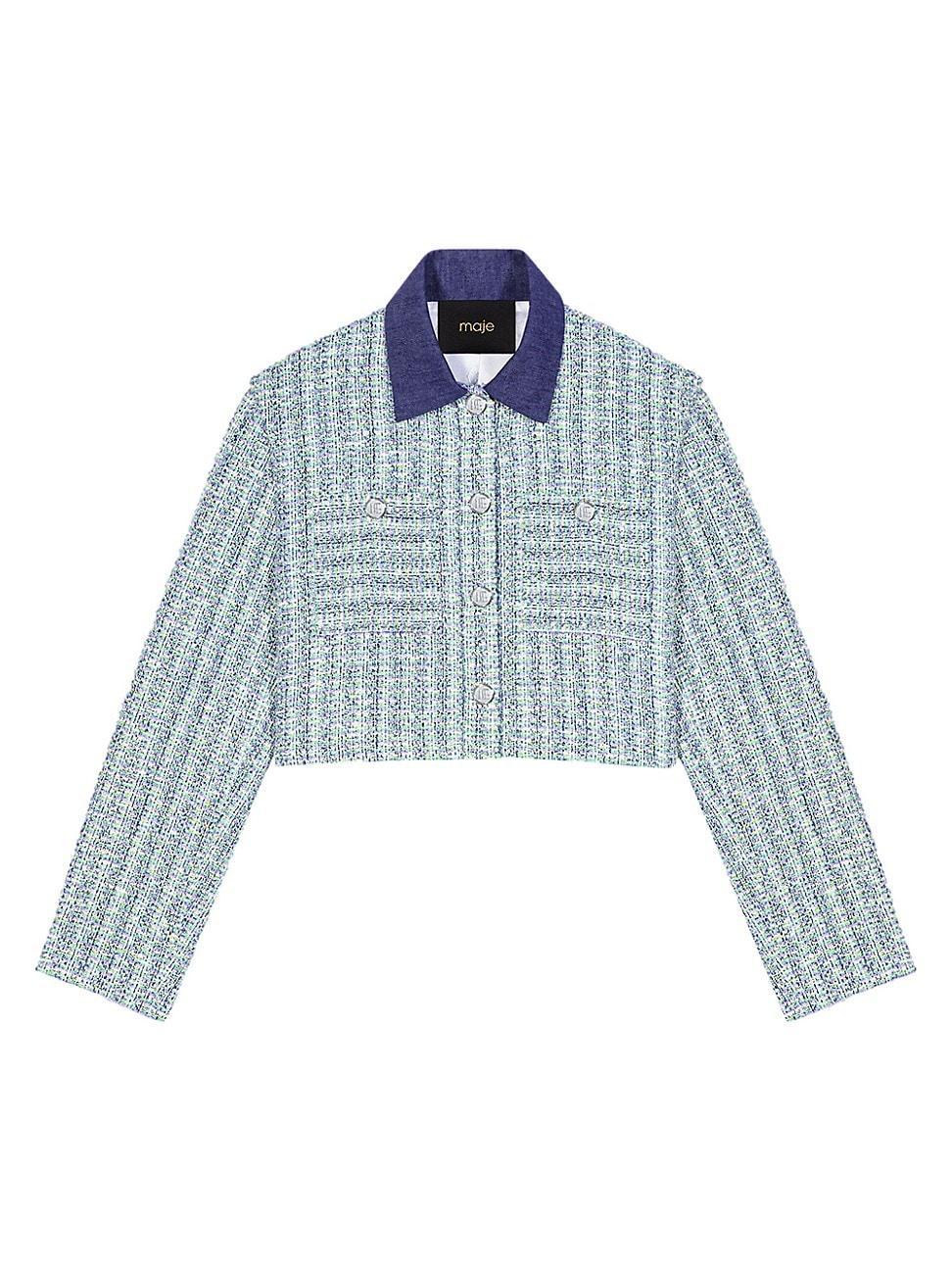 maje Voelia Tweed Crop Jacket Product Image