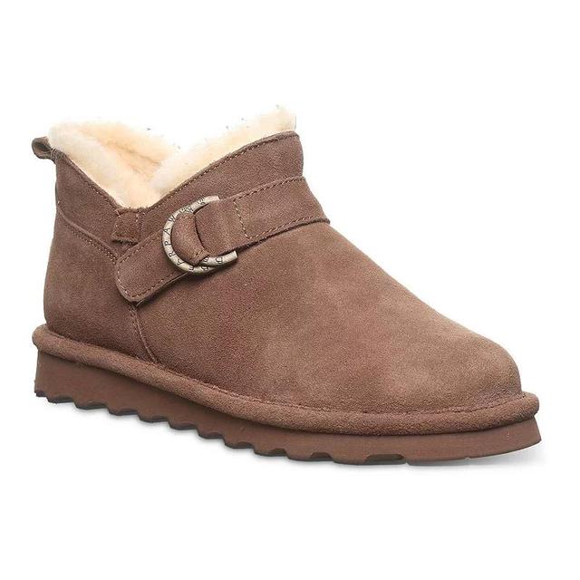 Bearpaw Shorty Buckle Womens Suede Winter Boots Grey Product Image