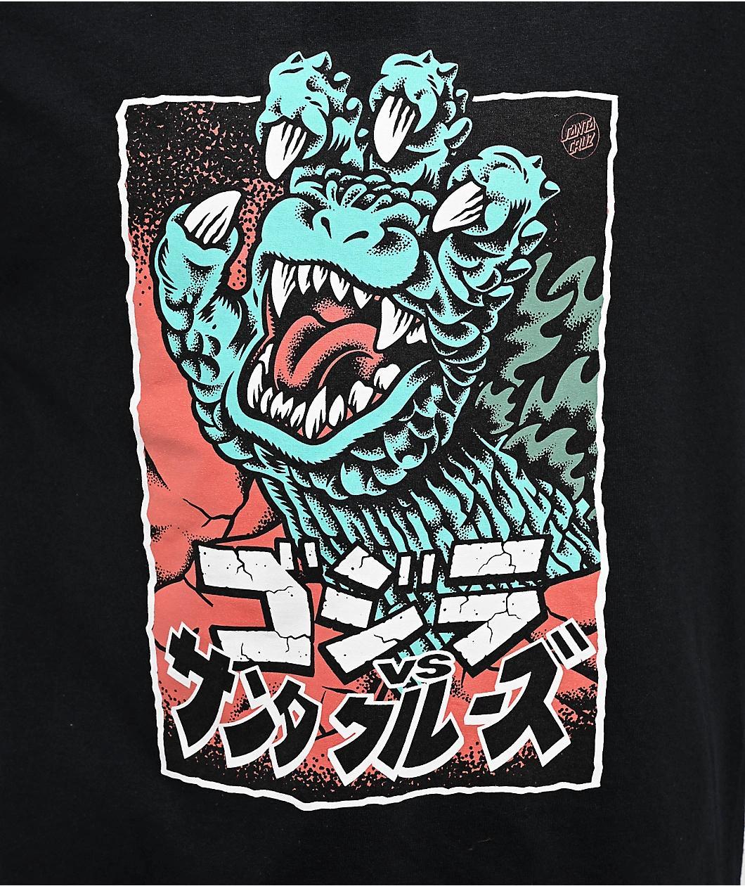 Santa Cruz x Godzilla Hand Black T-Shirt Product Image