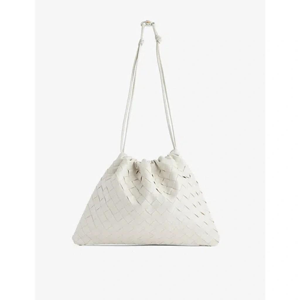 BOTTEGA VENETA Womens  Intrecciato Leather Dustbag In White Product Image