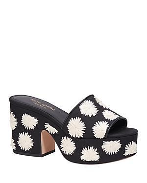 Kate Spade New York Ibiza Pom Pom Floral Cream) Women's Sandals Product Image