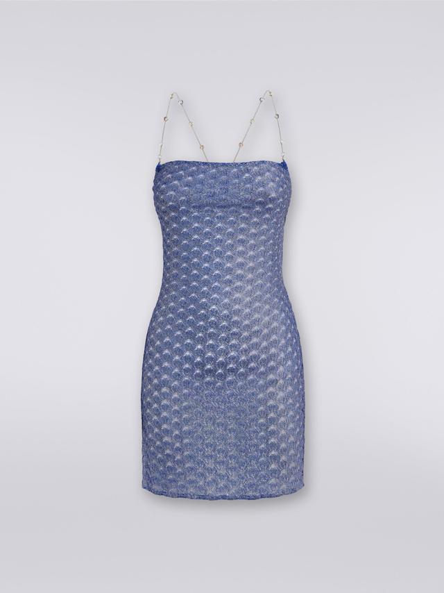 Lace-effect cover up dress with chain and gem straps Product Image