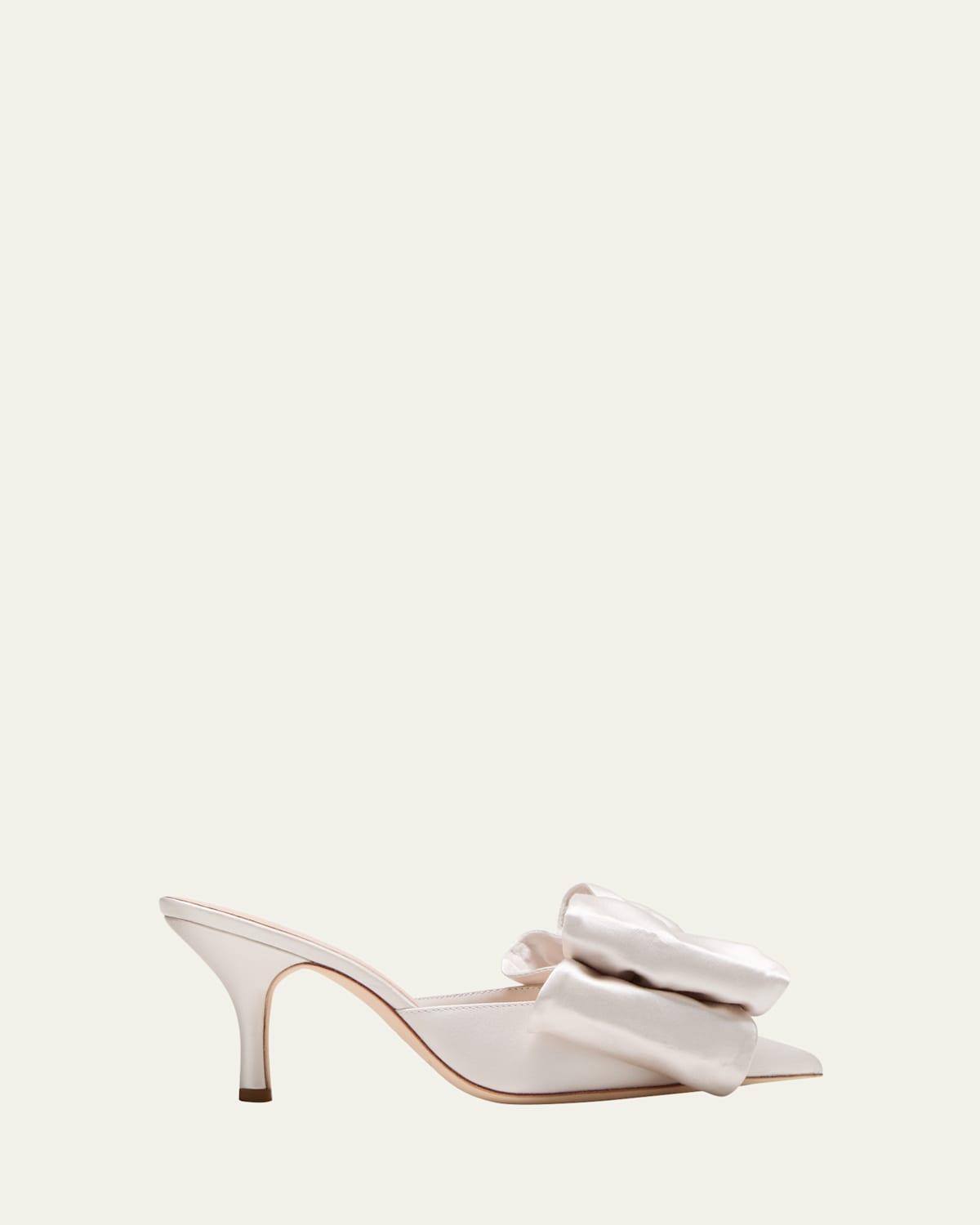 Margot Satin Bow Mule Pumps product image