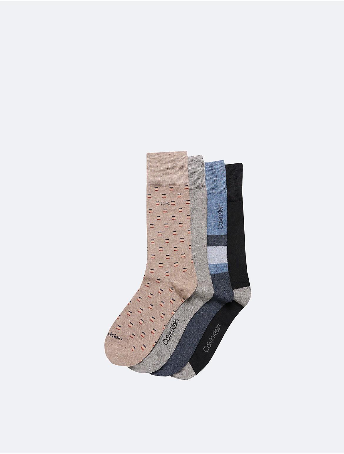 Calvin Klein Mens Rayon 4-Pack Dress Socks - Grey Product Image