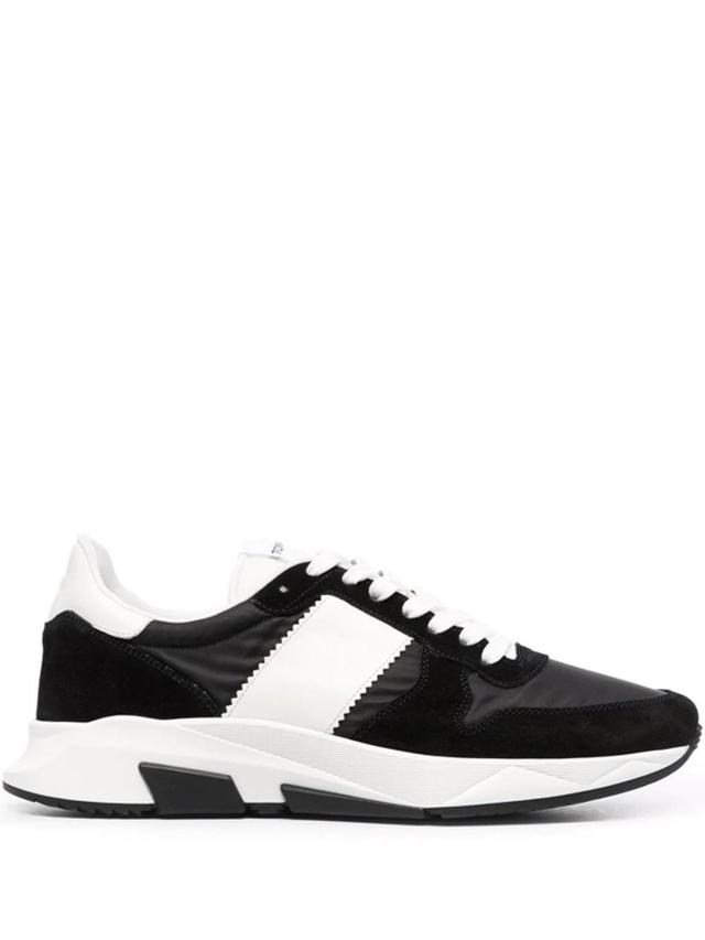 Jagga Leather-trimmed Nylon And Suede Sneakers In Nero Product Image