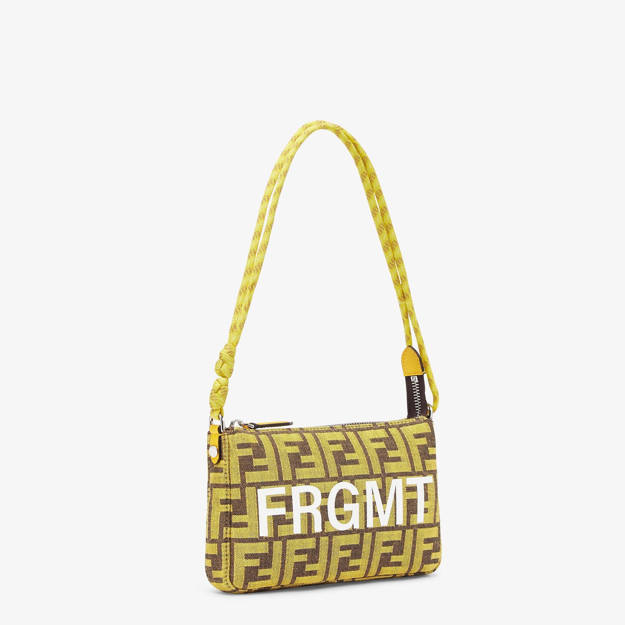 Baguette PouchFendi x FRGMT yellow FF fabric bag Product Image