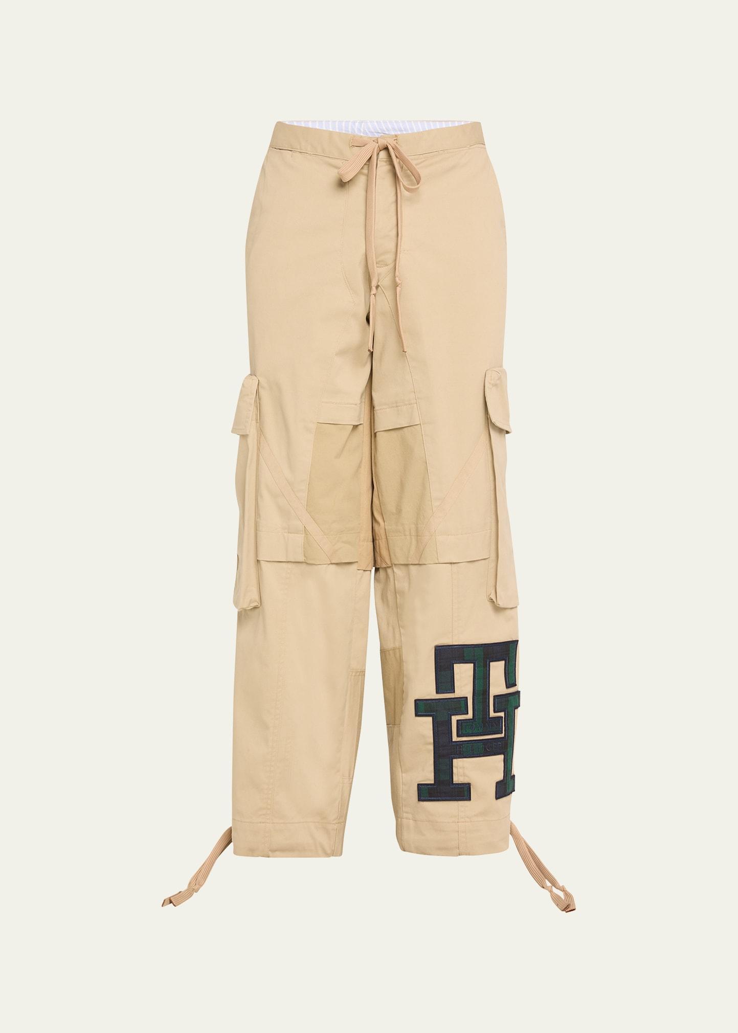 Mens Wide-Leg Cargo Chino Pants Product Image