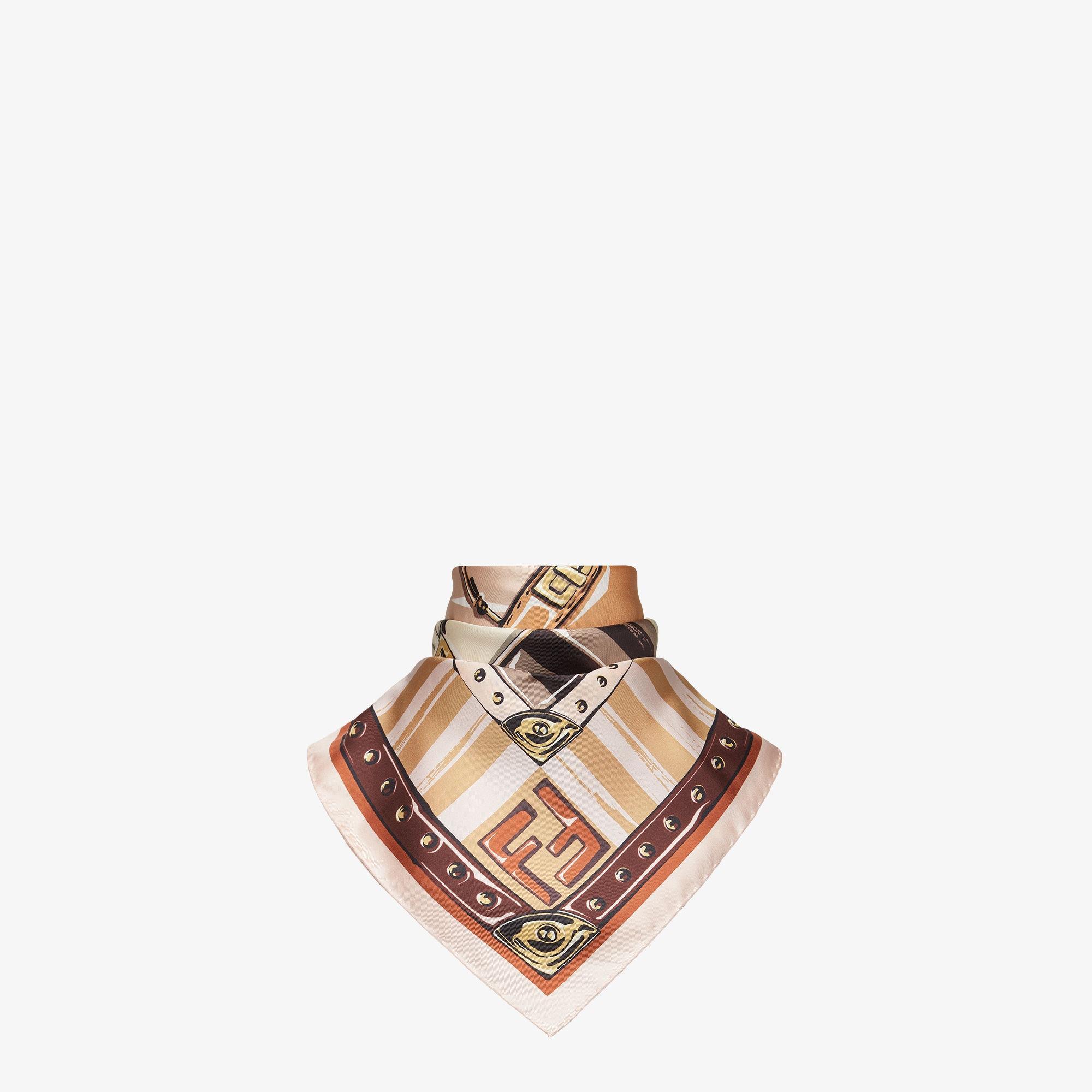 Fendi FoulardBrown silk foulard Product Image