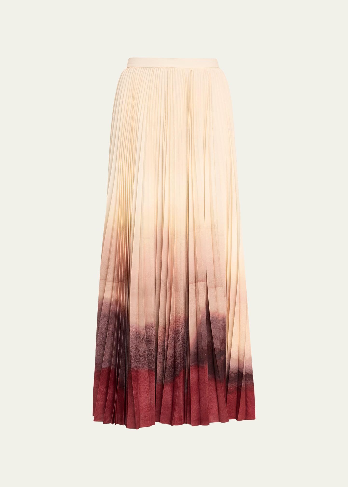 Sif Pleated Ombre Maxi Skirt Product Image