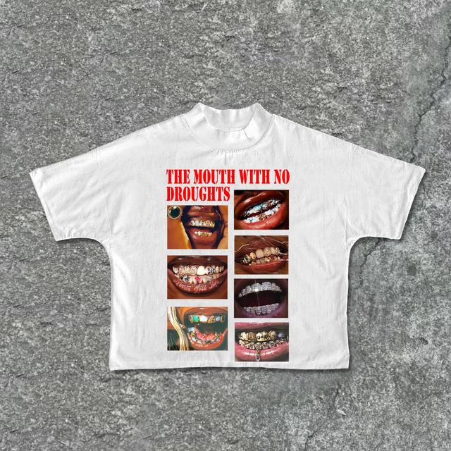 Sopula The Mouth With No Droughts Print Cropped T-Shirts Product Image