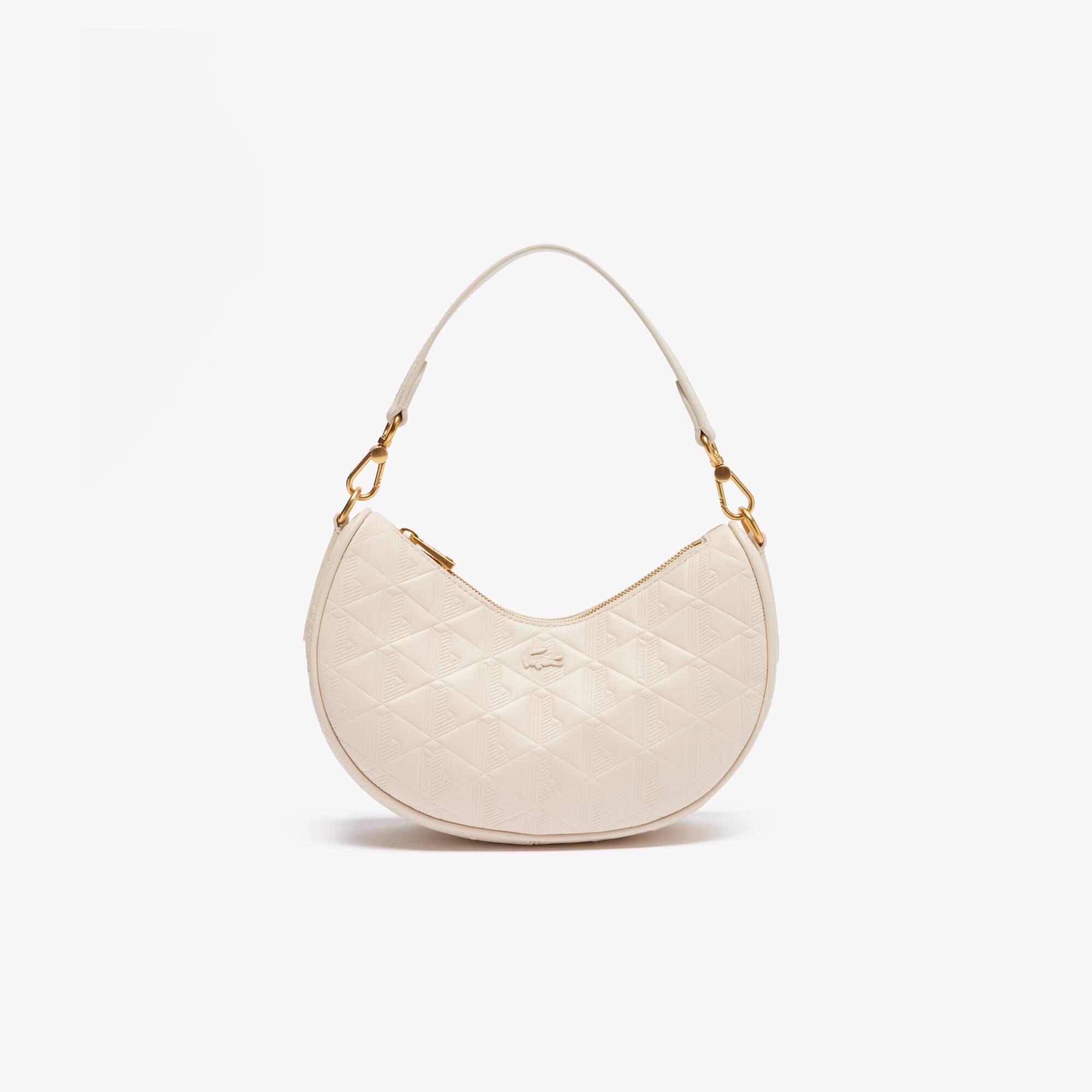 Maheki Embossed Leather Half Moon Purse Product Image