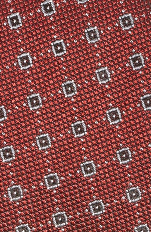 Boss Neat Silk Blend Tie In Dark Red Product Image