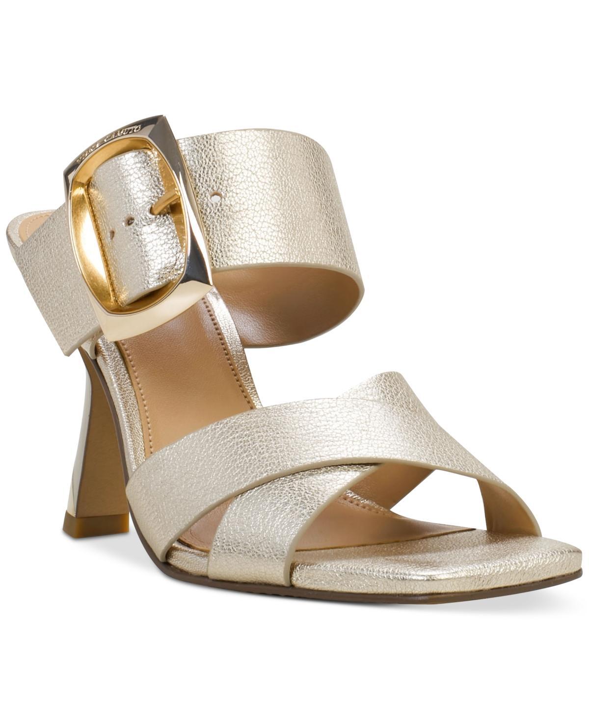 Vince Camuto Womens Helya Slip On Buckled High Heel Sandals Product Image