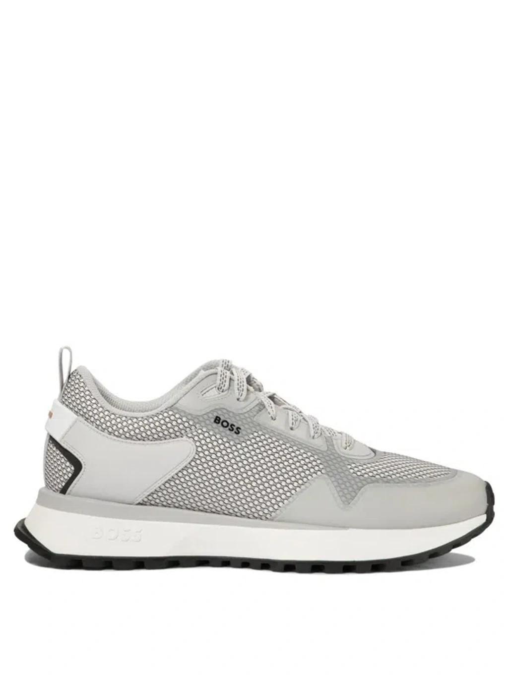 HUGO BOSS Boss Jonah Fabric Low-top Sneakers In White Product Image