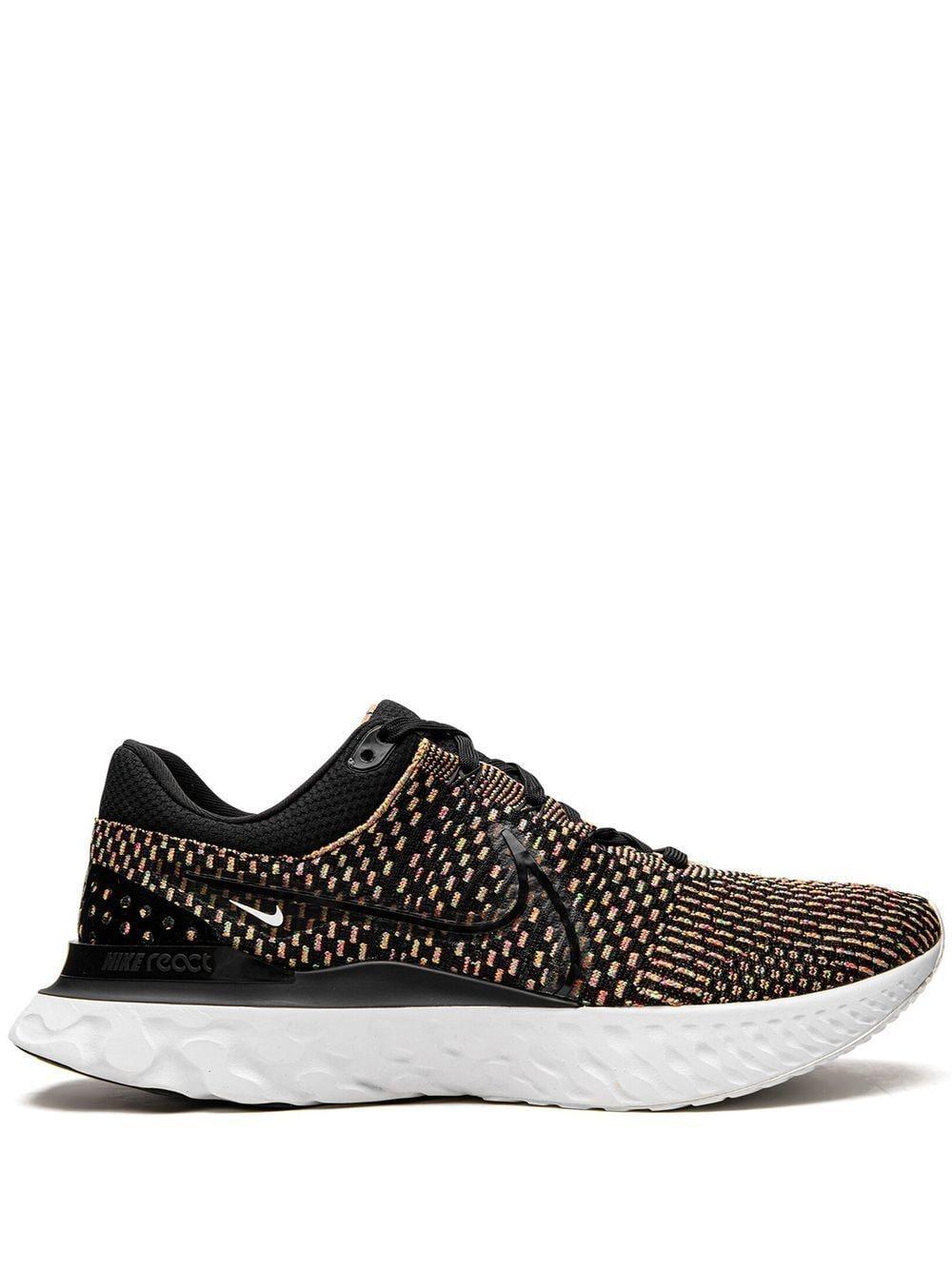 NIKE React Infinity Run Flyknit 3 Sneakers In Black Product Image