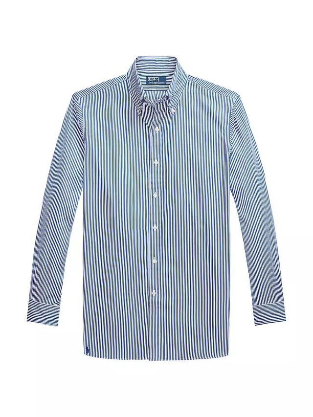 Pinstriped Poplin Button-Down Shirt Product Image